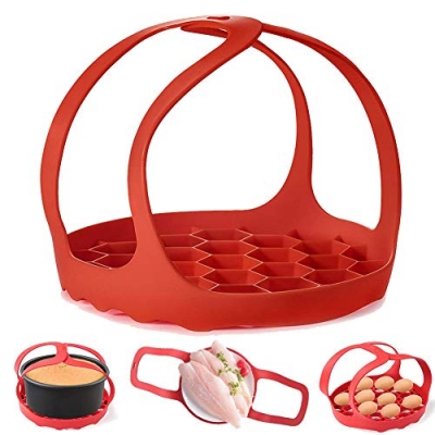 New 9 Holes Silicone Egg Steamer Rack with Handle Anti-scalding Pressure  Cooker Compatible Egg Steamer Rack Kitchen Supplies