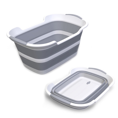 Multi-functional Collapsible Pet Bathtub with Drainage Hole, Portable Indoor Outdoor Foldable Washing Tub Bathing Tub Small Pets Bathtub for Puppy Small Dogs Cats